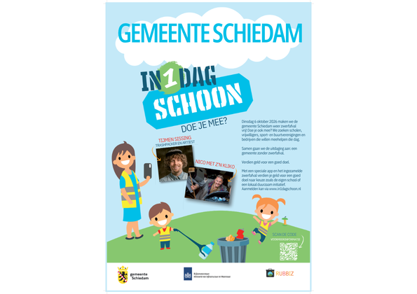 Korte klus! Vrijwilligers gezocht: Help mee om Schiedam in 1 dag schoon te maken!
